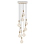 Tala - Oak Nine pendant light set, including 9 x Voronoi II LED bulbs E27, white / brass