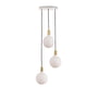 Tala - Brass Triple Pendant light set, including 3 x Sphere IV LED bulb E27, white / brass