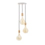 Tala - Oak Triple pendant light set, including 3 x Voronoi II LED bulb E27, white / brass