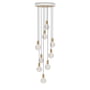 Tala - Oak Nine pendant light set, including 9 x Sphere IV LED bulb E27, white / brass