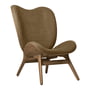Umage - A Conversation Piece Tall armchair, dark oak / sugar brown