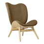 Umage - A Conversation Piece Tall armchair, natural oak / sugar brown