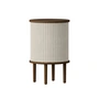 Umage - Audacious Side table with USB connection, Ø 38 x H 5 9. 3 cm, dark oak / white sands
