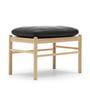 Carl Hansen - OW149F Colonial Footstool, soaped oak / leather SIF 98