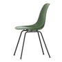 Vitra - Eames Plastic Side Chair DSX RE, basic dark / forest (felt glides basic dark)