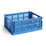 Hay - Colour Crate Basket M, 34.5 x 26.5 cm, electric blue, recycled