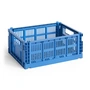 HAY - Colour Crate Basket M, 34.5 x 26.5 cm, electric blue, recycled