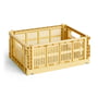 Hay - Colour Crate Basket M, 34.5 x 26.5 cm, golden yellow, recycled