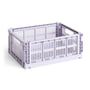 Hay - Colour Crate Basket M, 34.5 x 26.5 cm, lavender, recycled