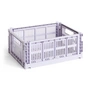 HAY - Colour Crate Basket M, 34.5 x 26.5 cm, lavender, recycled