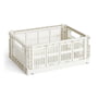Hay - Colour Crate Basket M, 34.5 x 26.5 cm, off white, recycled