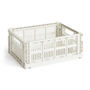 HAY - Colour Crate Basket M, 34.5 x 26.5 cm, off white, recycled