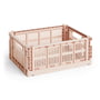Hay - Colour Crate Basket M, 34.5 x 26.5 cm, powder, recycled