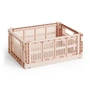 HAY - Colour Crate Basket M, 34.5 x 26.5 cm, powder, recycled