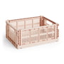 HAY - Colour Crate Basket M, 34.5 x 26.5 cm, powder, recycled