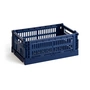 HAY - Colour Crate Basket S, 26.5 x 17 cm, dark blue, recycled