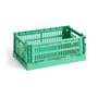 Hay - Colour Crate Basket S, 26.5 x 17 cm, dark mint , recycled