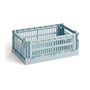 Hay - Colour Crate Basket S, 26.5 x 17 cm, dusty blue, recycled