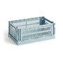 HAY - Colour Crate Basket S, 26.5 x 17 cm, dusty blue, recycled