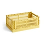 HAY - Colour Crate Basket S, 26.5 x 17 cm, dusty yellow, recycled