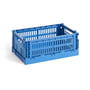 Hay - Colour Crate Basket S, 26.5 x 17 cm, electric blue, recycled