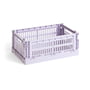 Hay - Colour Crate Basket S, 26.5 x 17 cm, lavender, recycled