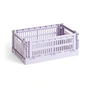 HAY - Colour Crate Basket S, 26.5 x 17 cm, lavender, recycled