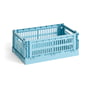 Hay - Colour Crate Basket S, 26.5 x 17 cm, light blue, recycled