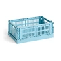 HAY - Colour Crate Basket S, 26.5 x 17 cm, light blue, recycled