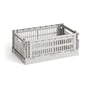 Hay - Colour Crate Basket S, 26.5 x 17 cm, light grey, recycled