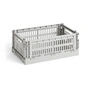 HAY - Colour Crate Basket S, 26.5 x 17 cm, light grey, recycled