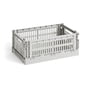 HAY - Colour Crate Basket S, 26.5 x 17 cm, light grey, recycled