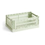 Hay - Colour Crate Basket S, 26.5 x 17 cm, mint, recycled