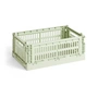 HAY - Colour Crate Basket S, 26.5 x 17 cm, mint, recycled
