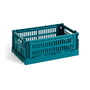 Hay - Colour Crate Basket S, 26.5 x 17 cm, ocean green, recycled