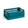 HAY - Colour Crate Basket S, 26.5 x 17 cm, ocean green, recycled