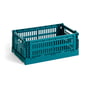 HAY - Colour Crate Basket S, 26.5 x 17 cm, ocean green, recycled