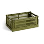 Hay - Colour Crate Basket S, 26.5 x 17 cm, olive, recycled
