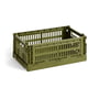 HAY - Colour Crate Basket S, 26.5 x 17 cm, olive, recycled