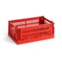 HAY - Colour Crate Basket S, 26.5 x 17 cm, red, recycled