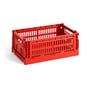 HAY - Colour Crate Basket S, 26.5 x 17 cm, red, recycled