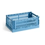 HAY - Colour Crate Basket S, 26.5 x 17 cm, sky blue, recycled