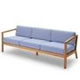 Fritz Hansen - Skagerak Virkelyst Sofa 3-seater, teak / sea blue striped (Limited Edition)