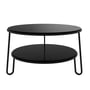 Hartô - Eugénie Coffee table ∅ 70 cm, black lacquered oak / black