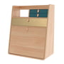 Hartô - Gaston Wall-mounted secretary 60 cm, natural oak / brass / petrol