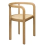 e15 - Stuttgart Chair, waxed oak / Viennese wickerwork