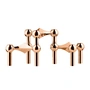 Stoff Nagel - Candle holder, rose gold (set of 3)