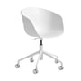 Hay - About A Chair AAC 52 with gas lift, aluminum white / white 2. 0