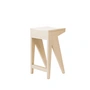 OUT Objekte unserer Tage - Schulz Bar stool H 65 cm, ash waxed with white pigment
