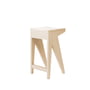 OUT Objekte unserer Tage - Schulz Bar stool H 65 cm, ash waxed with white pigment
